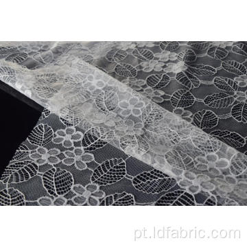 Nylon poliéster flor padrão laço tecido Design-A